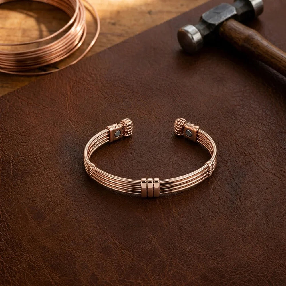 Copper Blossom Cord Bracelet