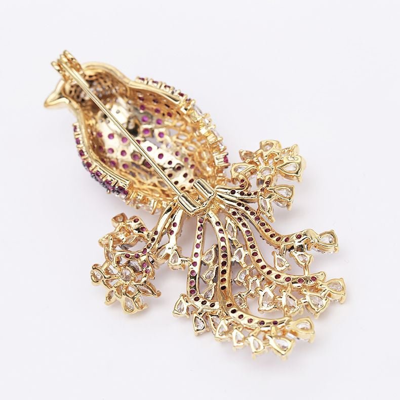 Crowned Songbird Brooch