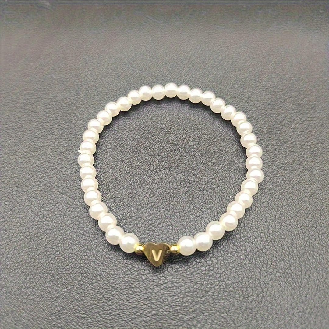 A-Z Pearl Beaded Bracelet