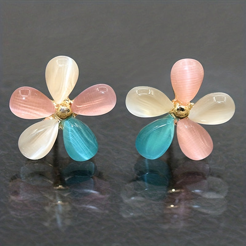 Pastel Flower Stud Earrings