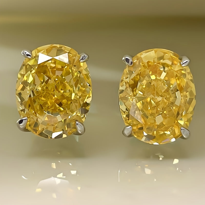 Timeless White Gold Zirconia Earrings