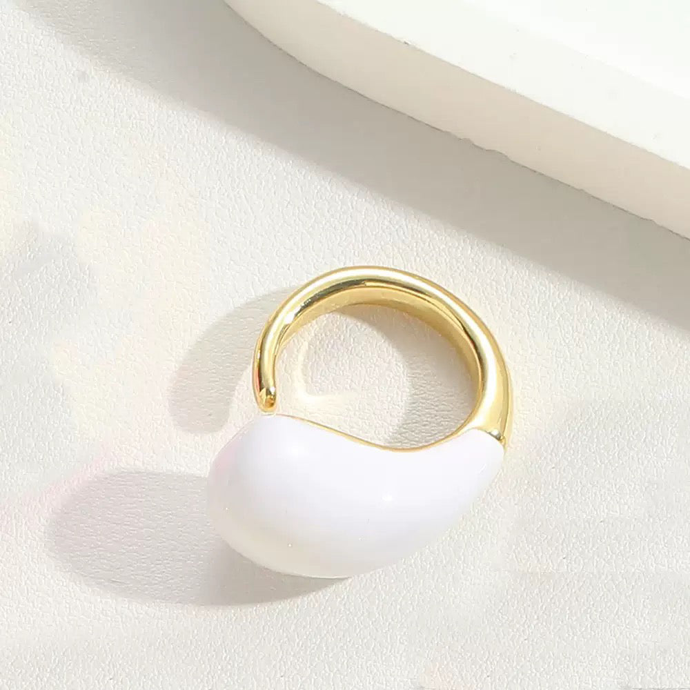 Dew Drop Enamel Ring
