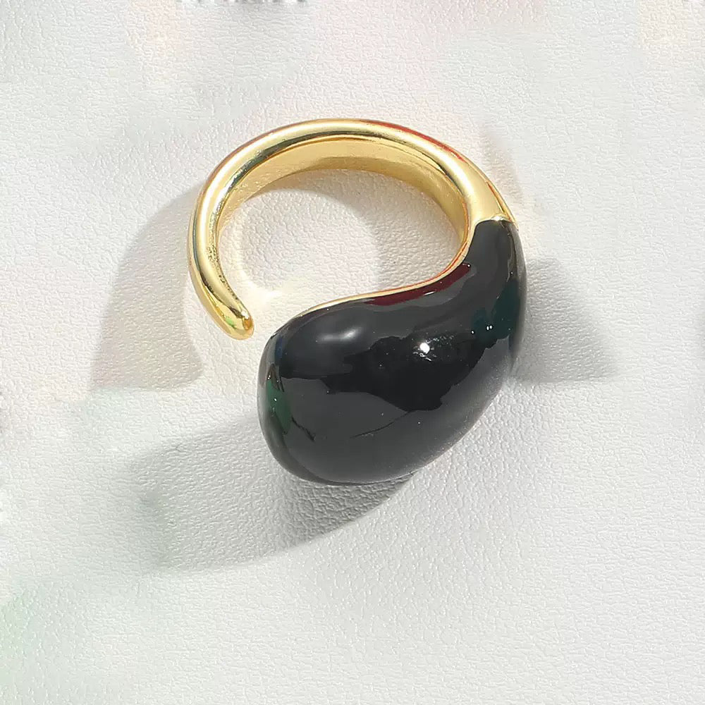 Dew Drop Enamel Ring