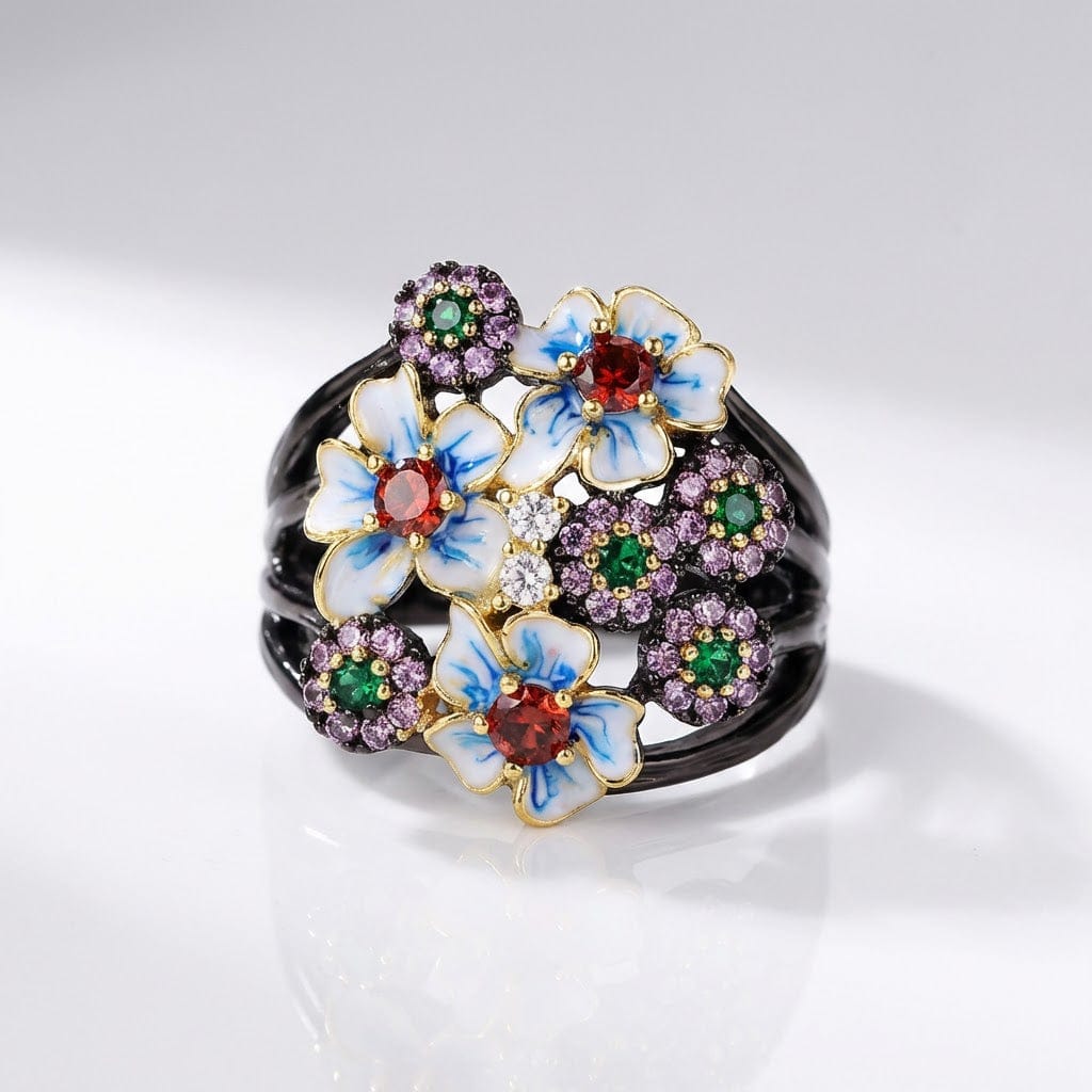 Garden Radiance Enamel Ring