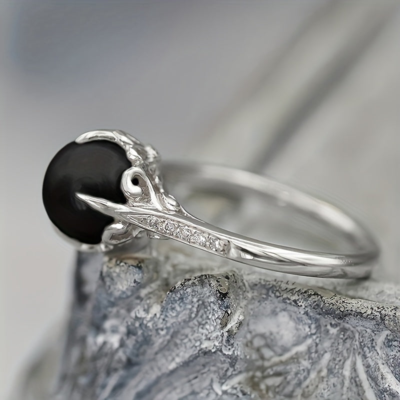 Vintage Black Cubic Zirconia Ring