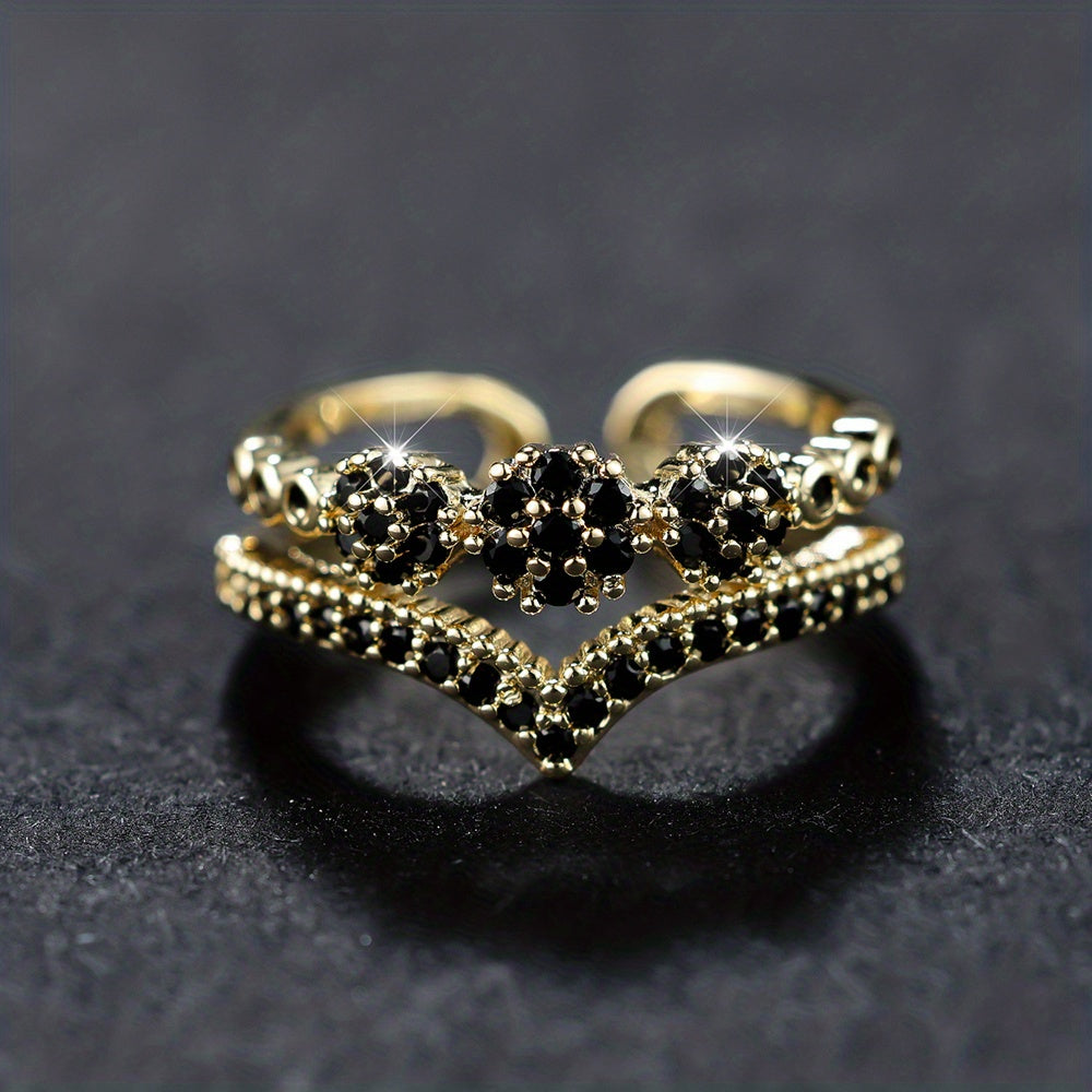 Luxurious Double Layer Ring