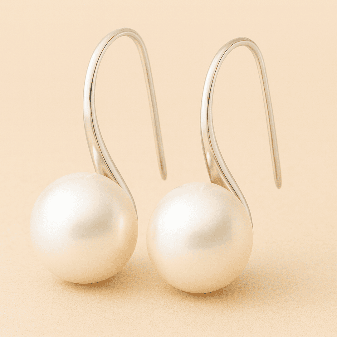 Elegant Drop Earrings with Pearls