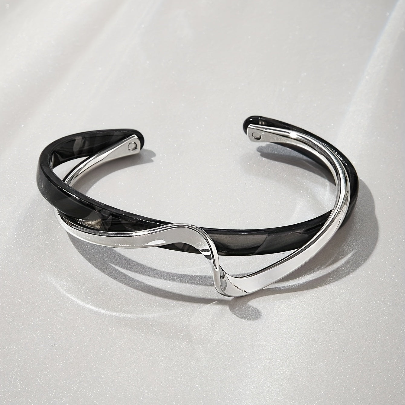 Minimalist Wave Shape Cuff Bracelet