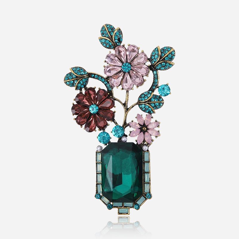 Emerald Garden Brooch