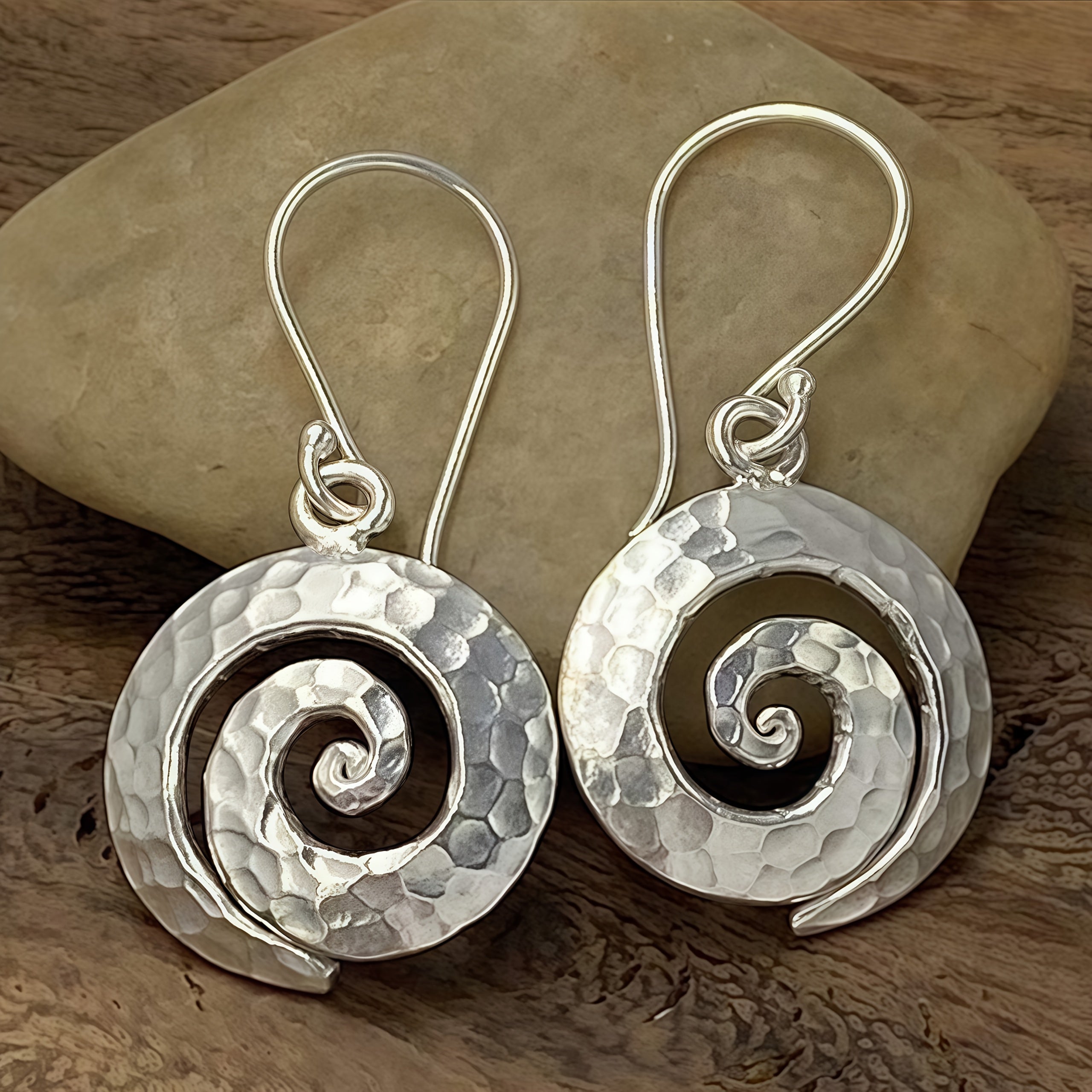 Handcrafted Vintage Spiral Earrings