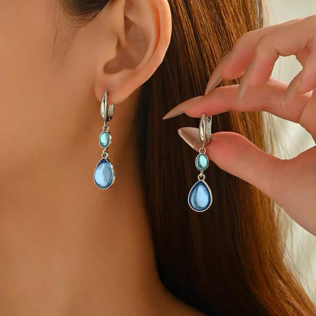Elite Link Teardrop Pearls Earrings