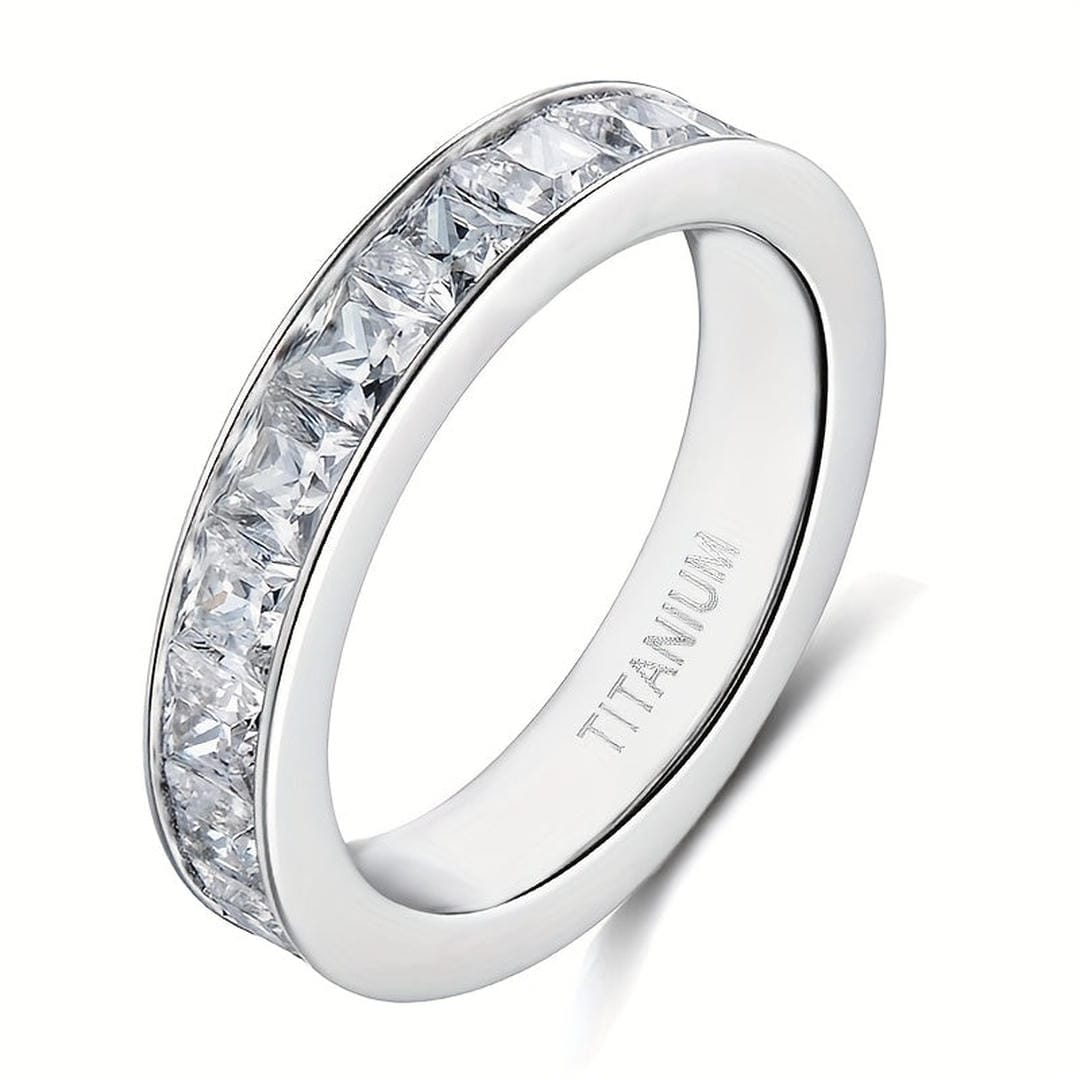 Princess Titanium Eternity Band