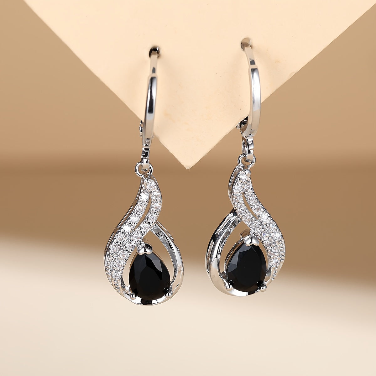 Exquisite Waterdrop Zirconia Earrings