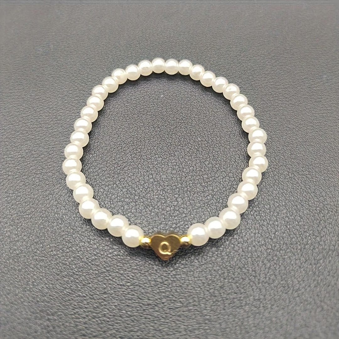A-Z Pearl Beaded Bracelet