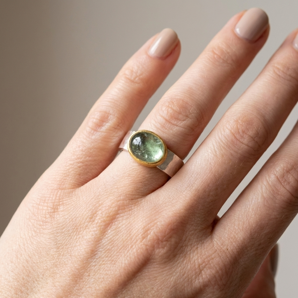Silver Greenfield VIntage Ring
