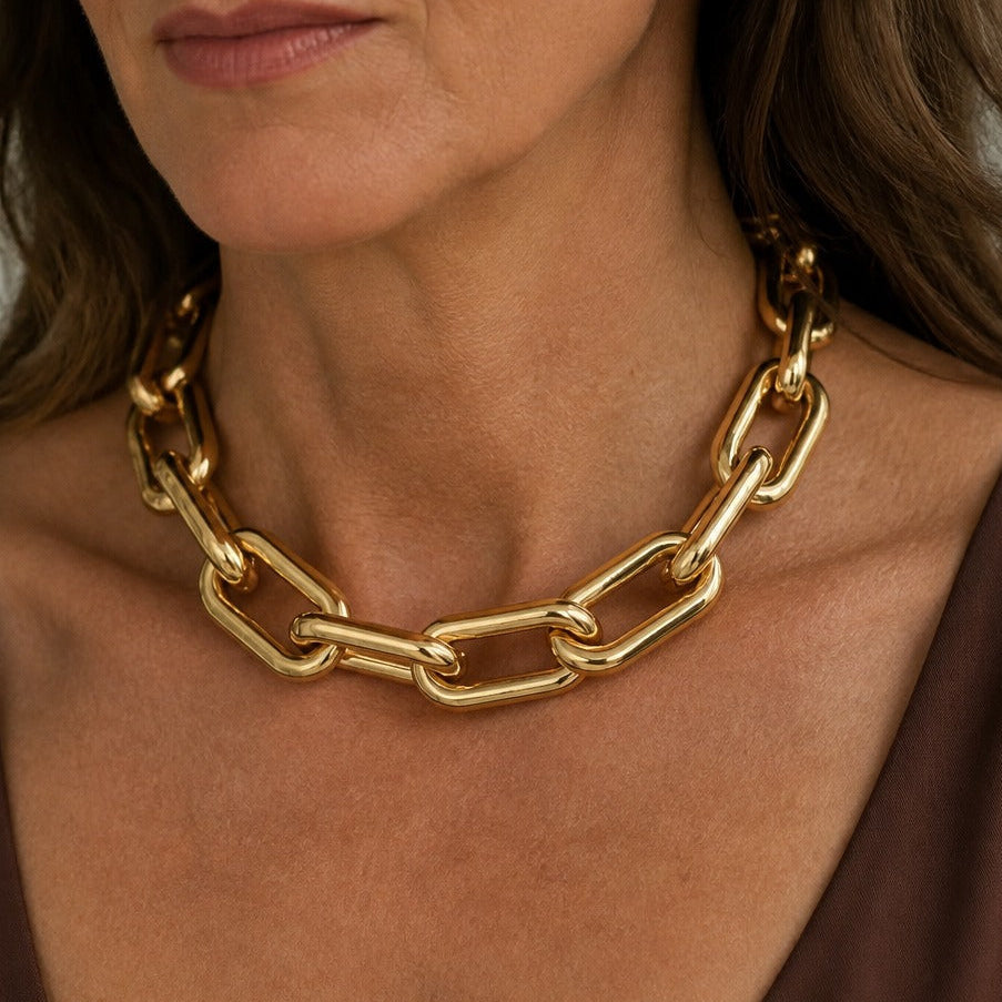 Obsidian Twist Chain Necklace