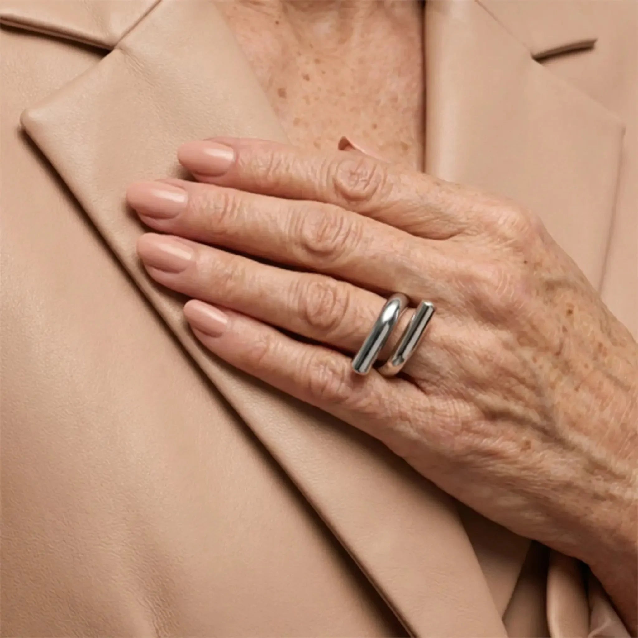Gossamer Stainless Steel Adjustable Ring