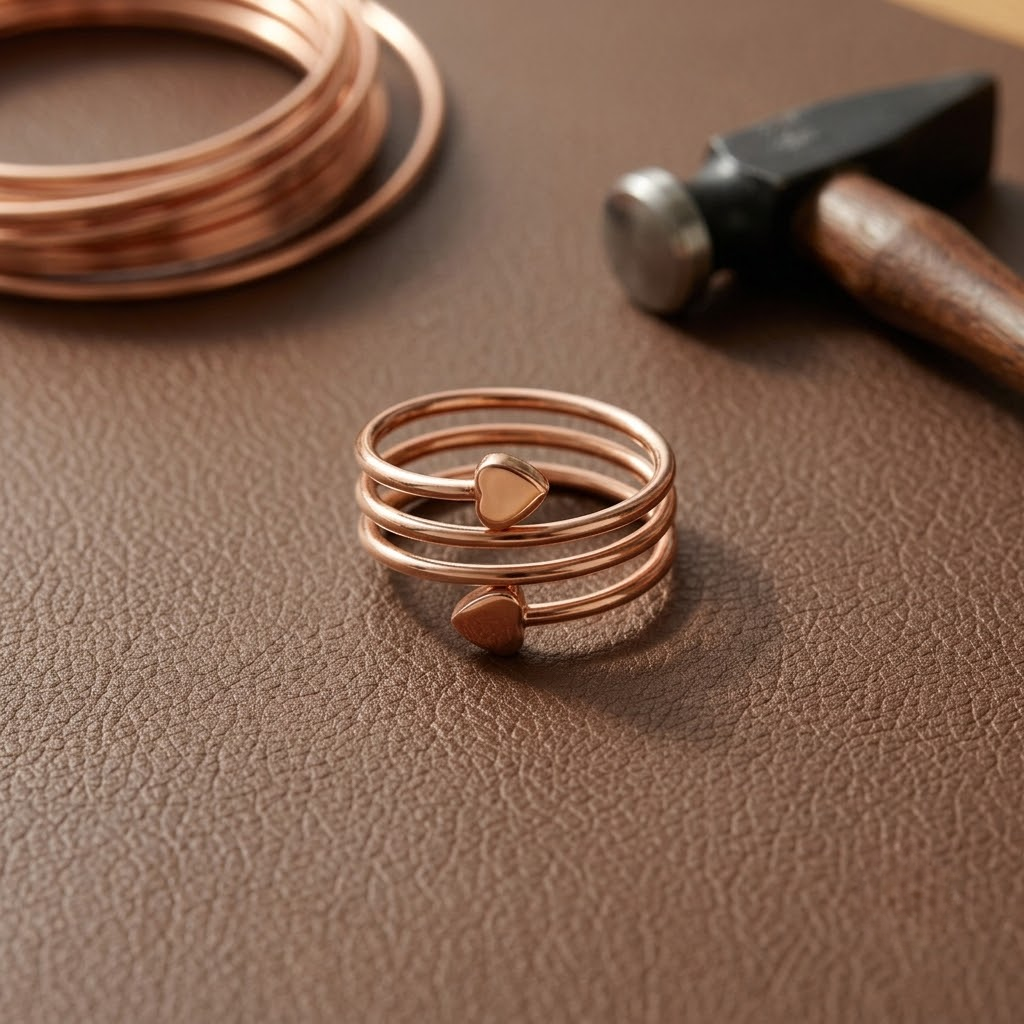 Silhouette Haven Copper Ring