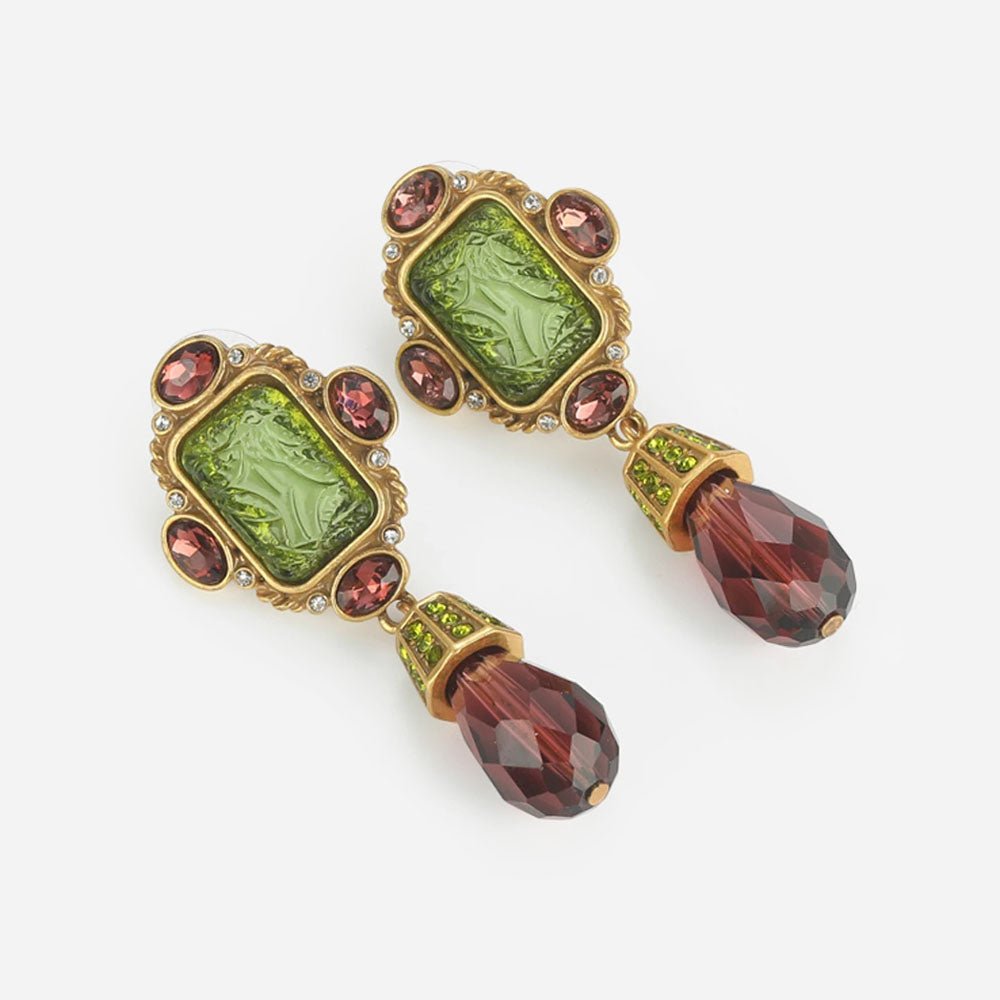Heirloom Scarlet Drop Earrings