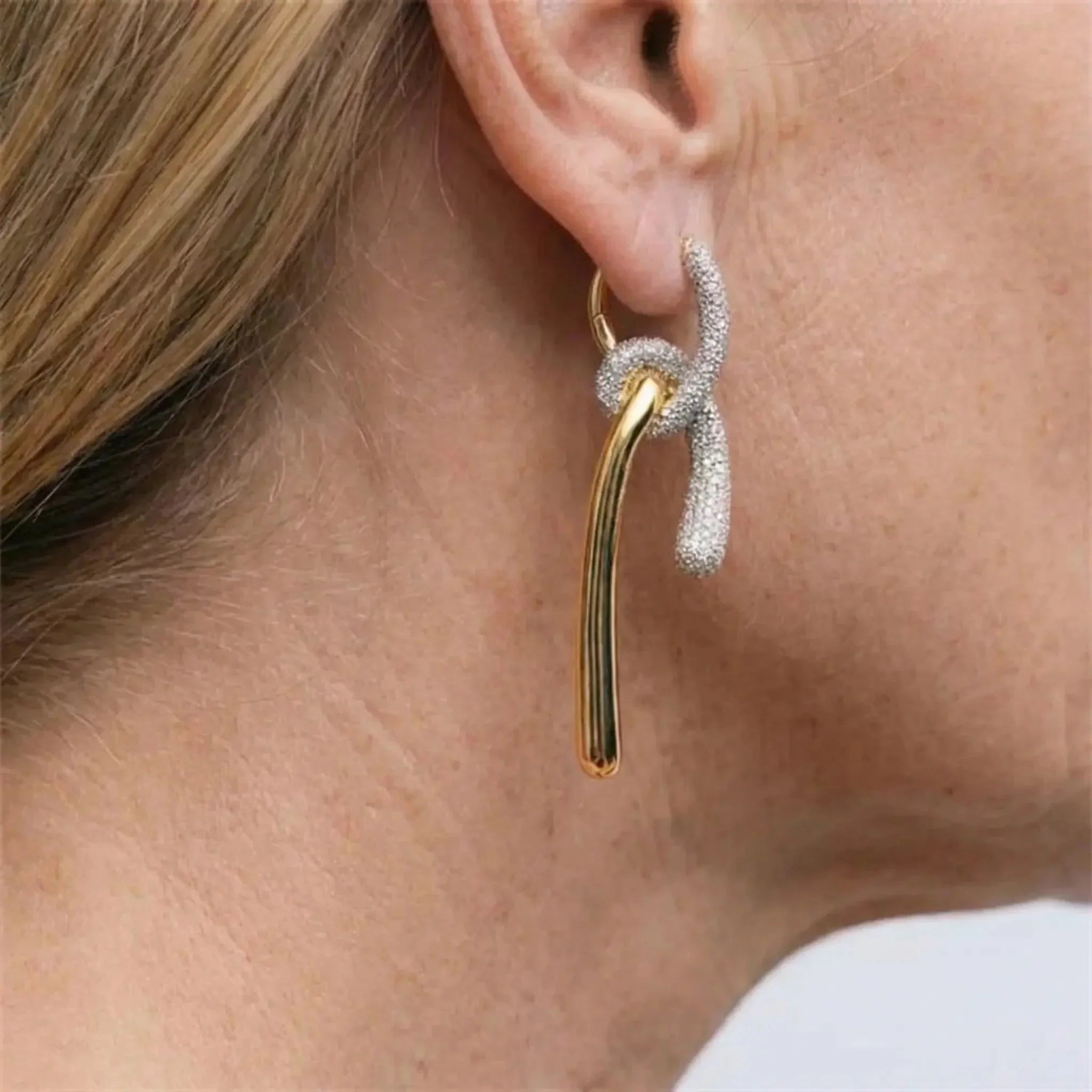 Helena’s Halo Knotted Zircon Earrings