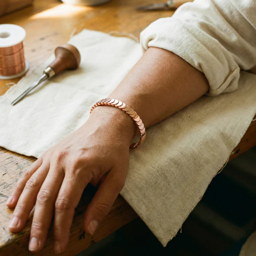 Refined Copper Bangle Bracelet