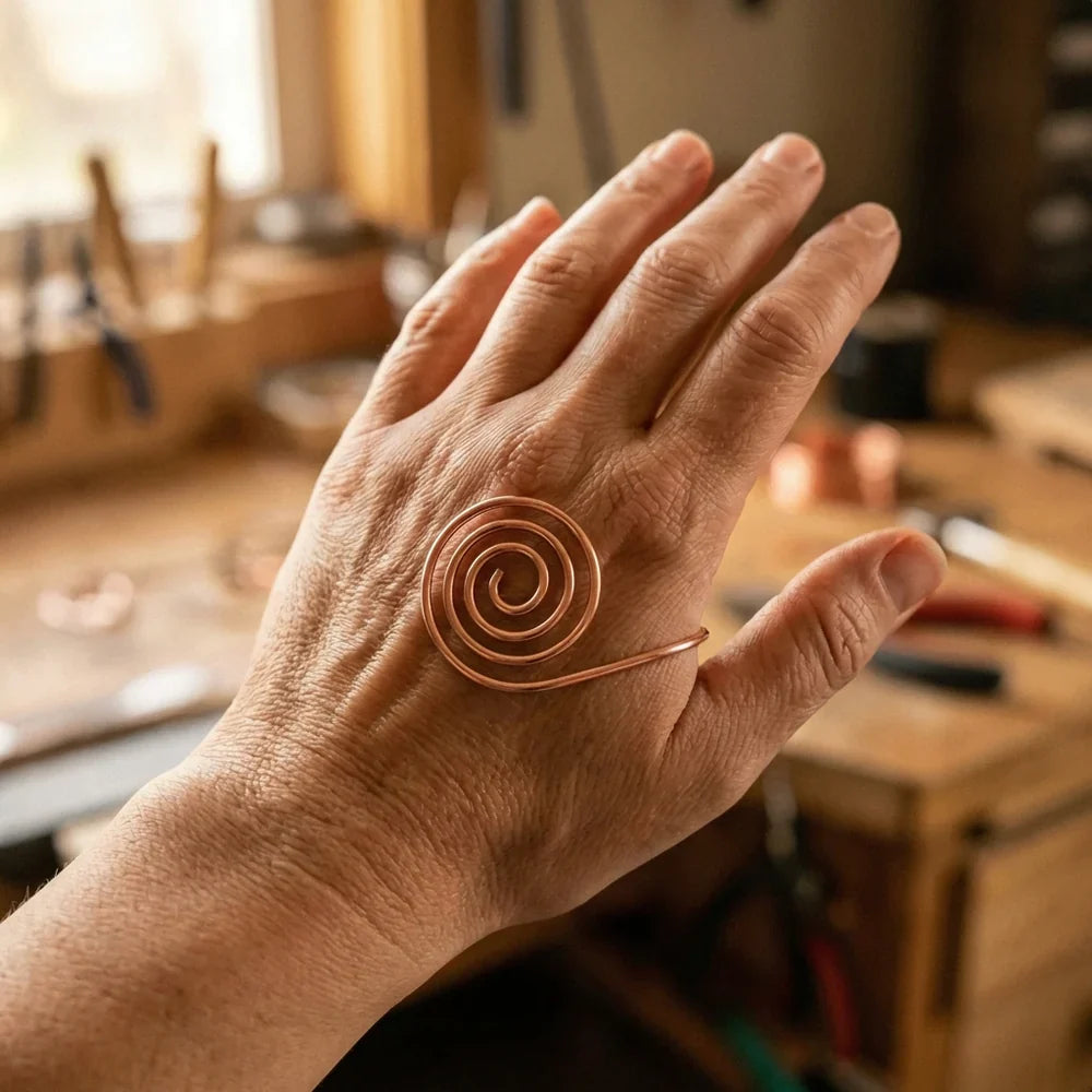 Twilight Flow Copper Hand Spiral