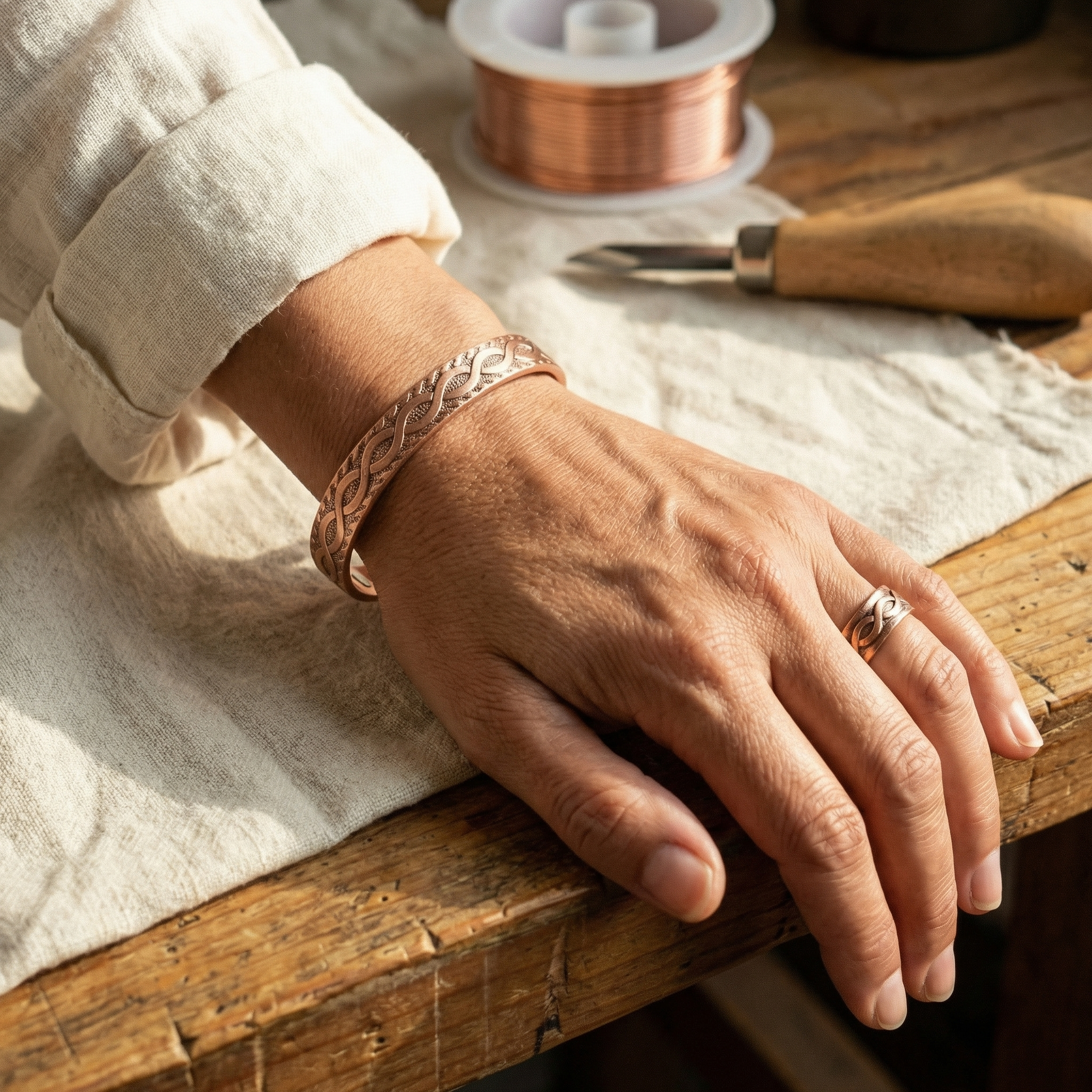 Marigold Knot Copper Set