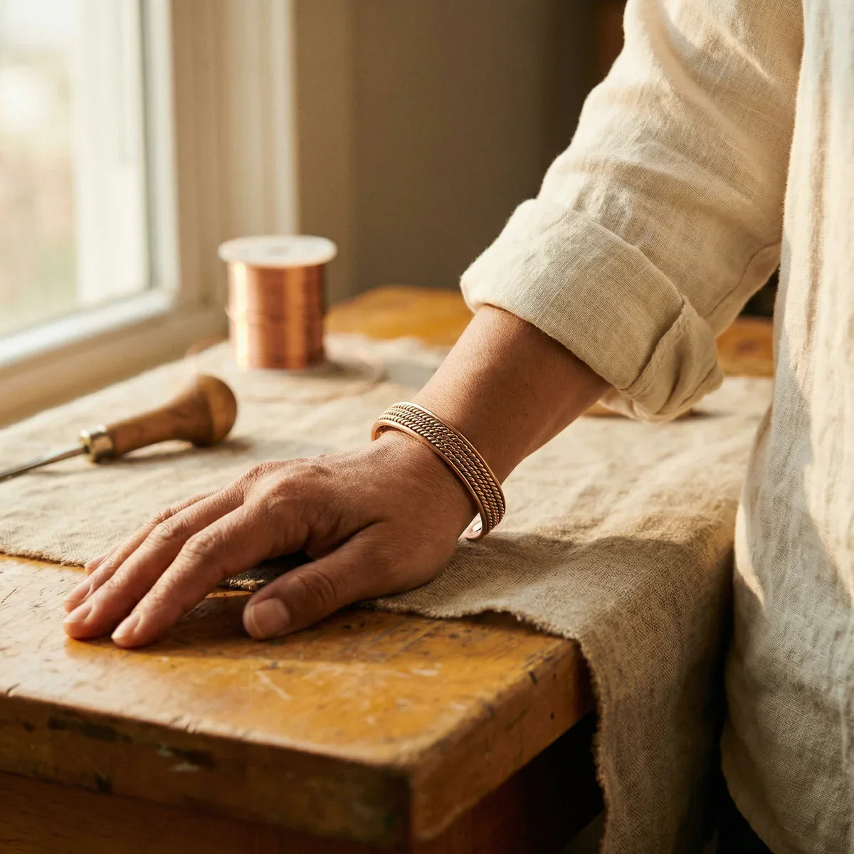 Aurorae Forge Copper Bracelet
