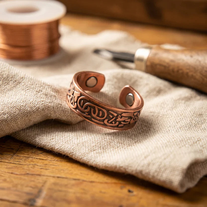 Burr Copper Infinity Band