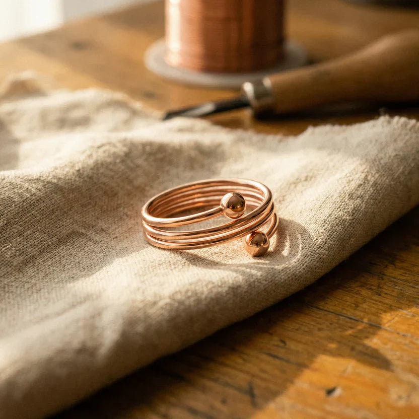 Copper Horizon Band Ring