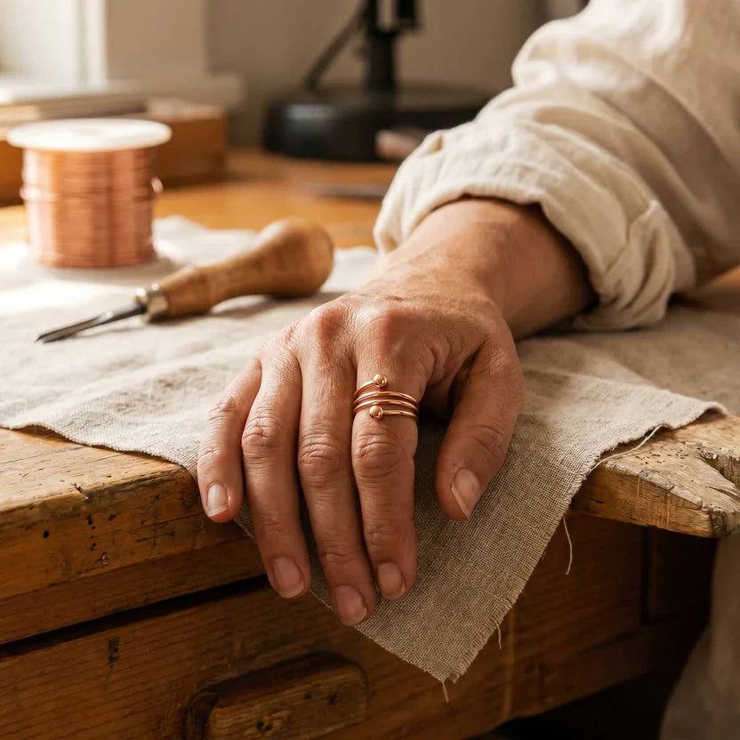 Copper Horizon Band Ring