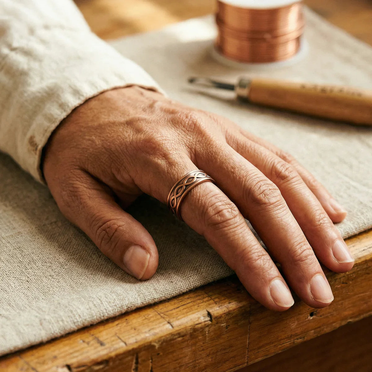 Char Bloom Copper Ring