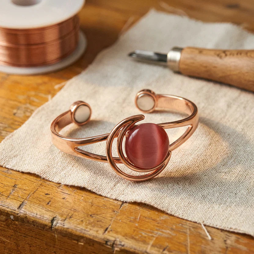 Eternal Pink Sphere Copper Bracelet