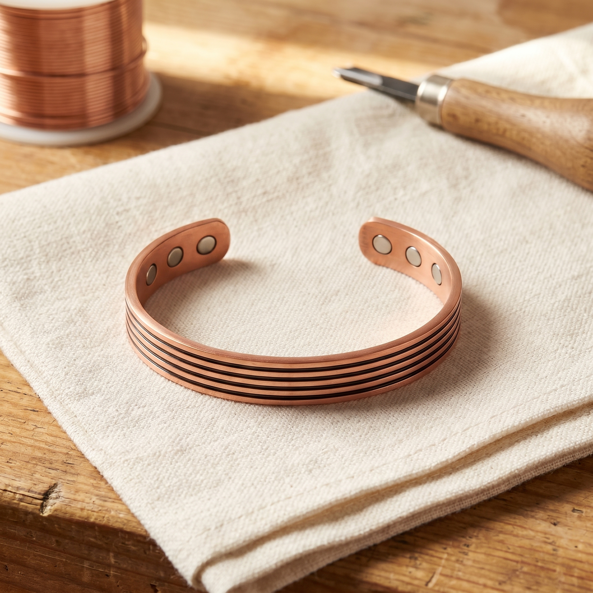 Sage Harmony Copper Bracelet