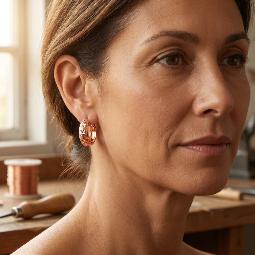 Celestial Dew Copper Earrings