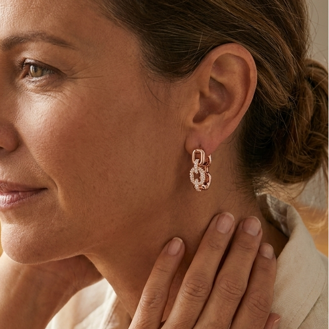Statement Tor Copper Earrings