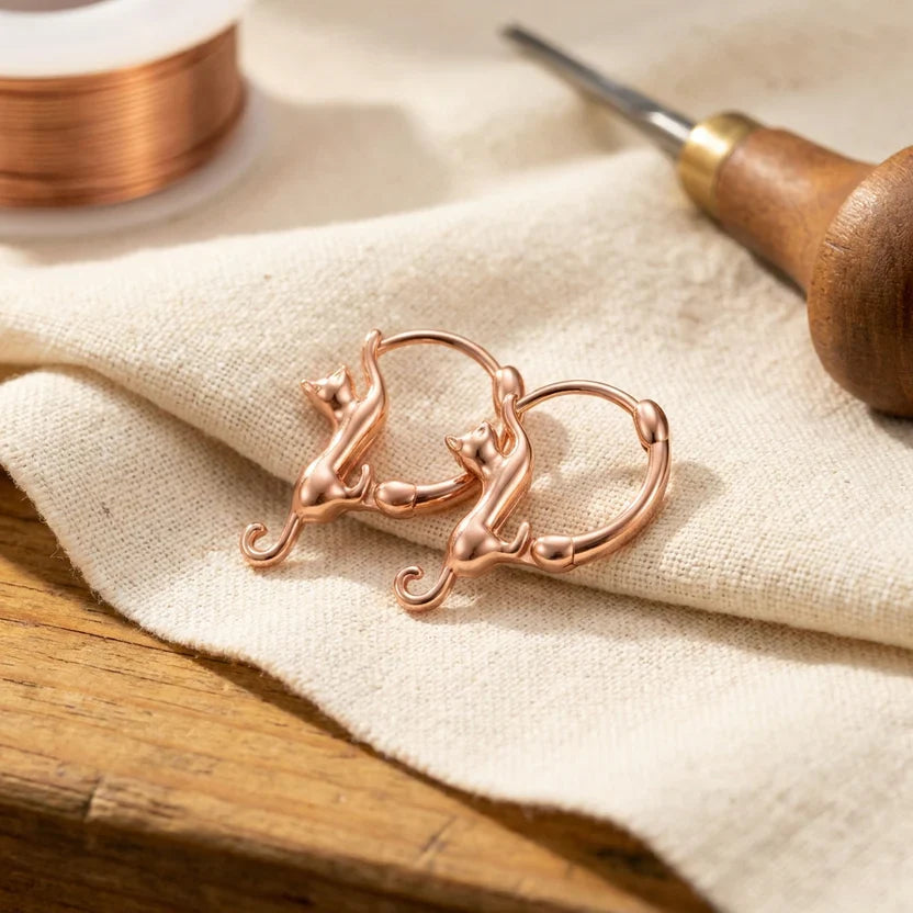 Noble Swirl Copper Earrings