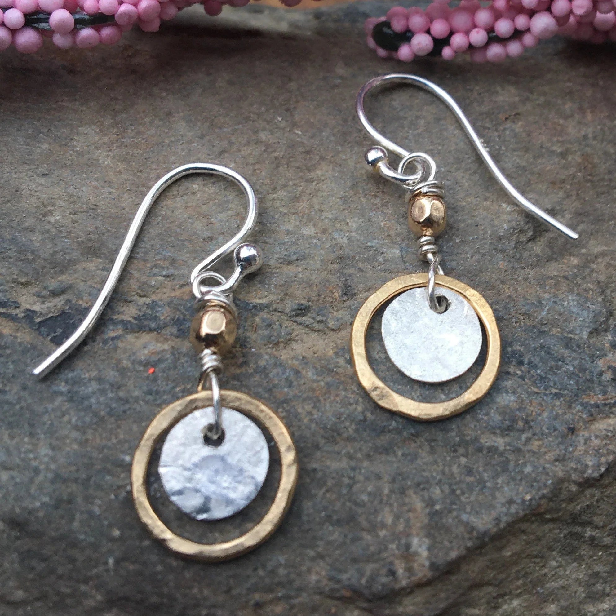 Golden Silver Treasure Earrings