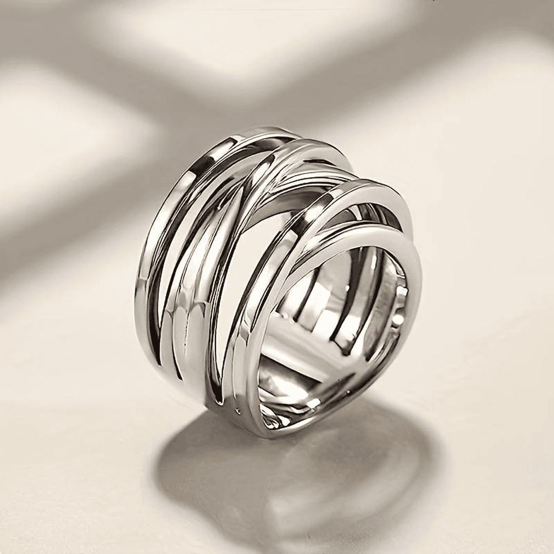 Vintage Layered Silver Ring