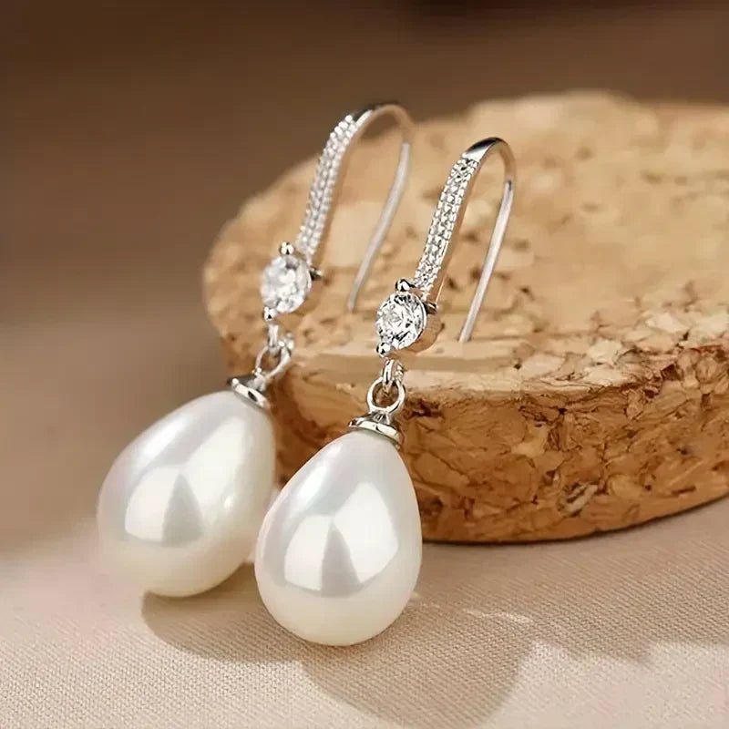 Pearl Whisper Drop Earrings