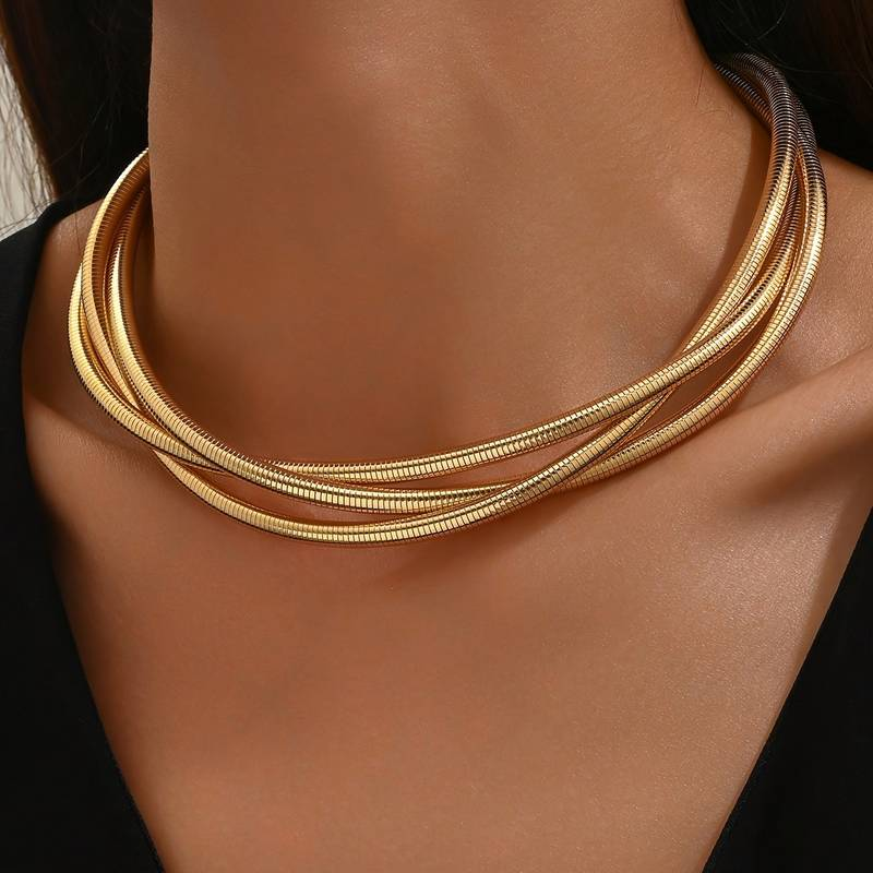 Vintage Layered Gold Necklace