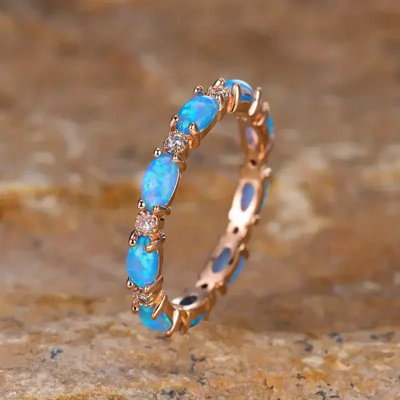 Opal Serenity Gold Ring