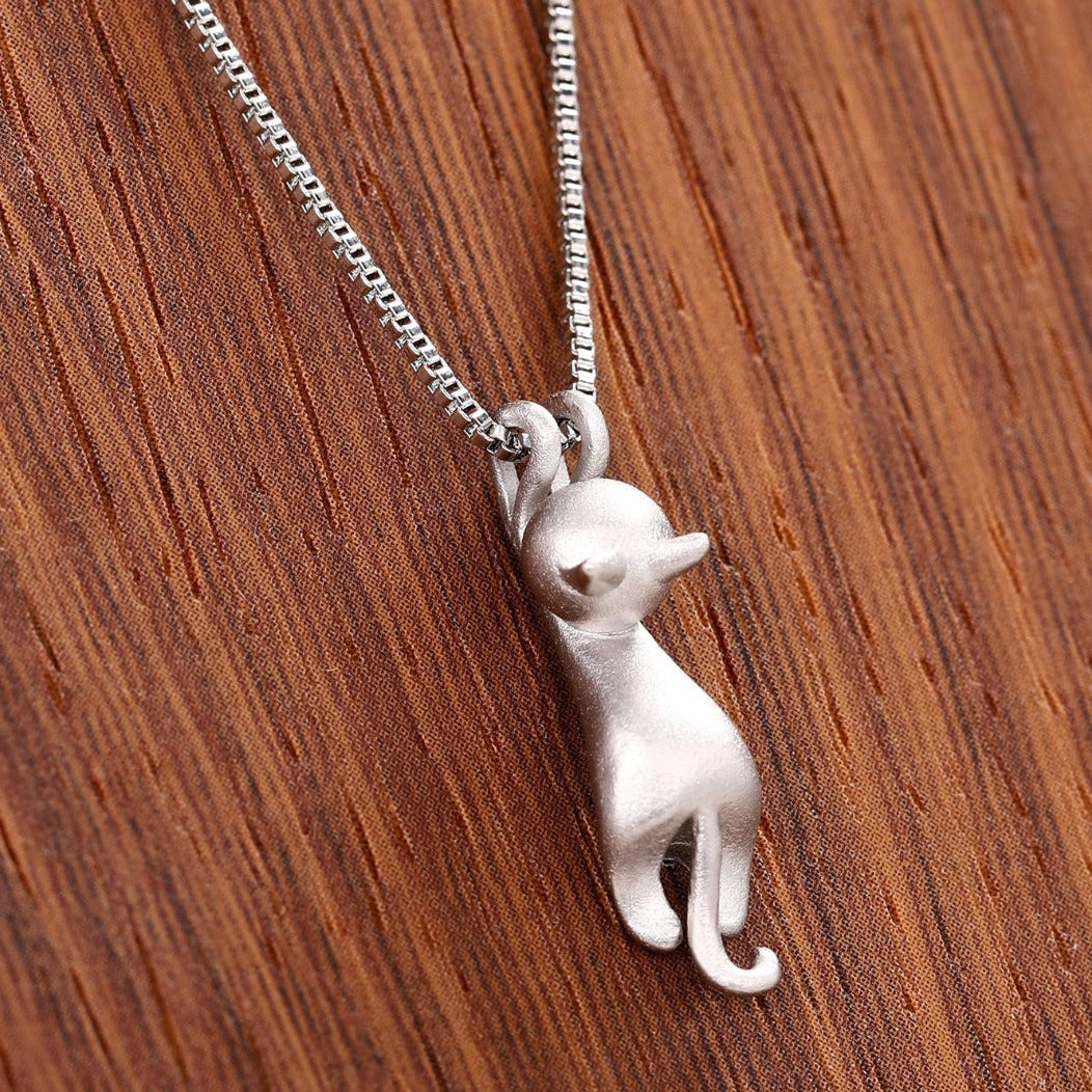 Silver Kitten Fun Necklace