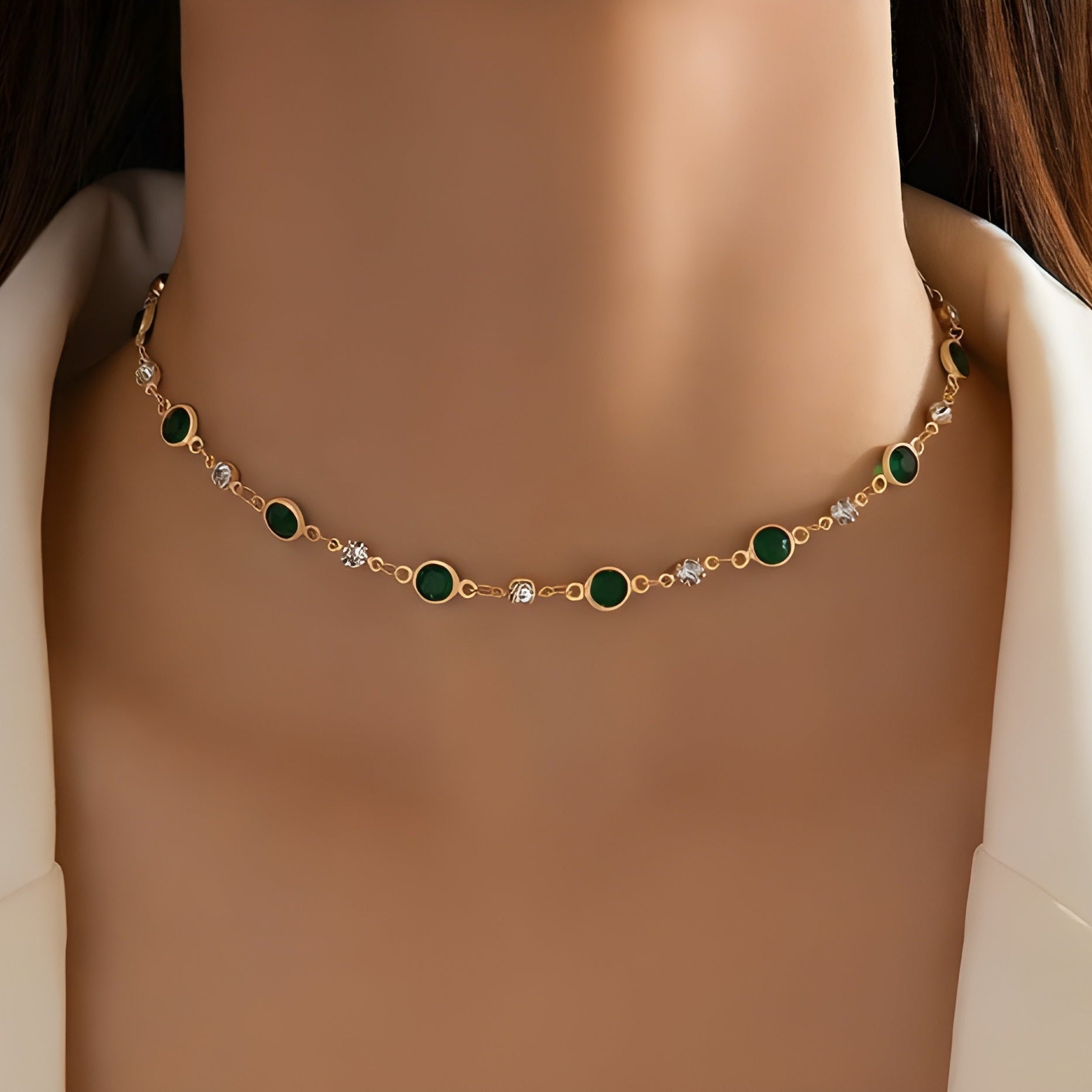 Emerald Green Pendant Necklace