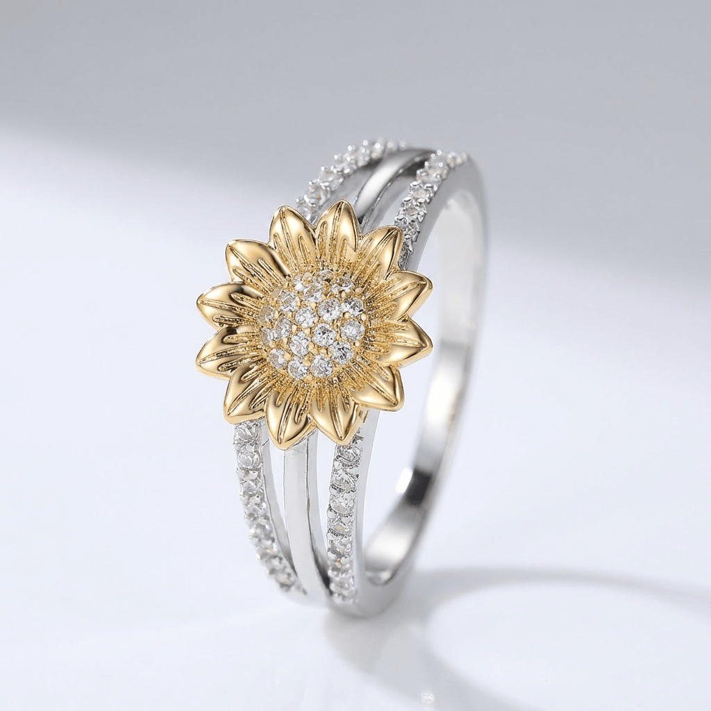 Sunflower Sparkle Diamond Ring