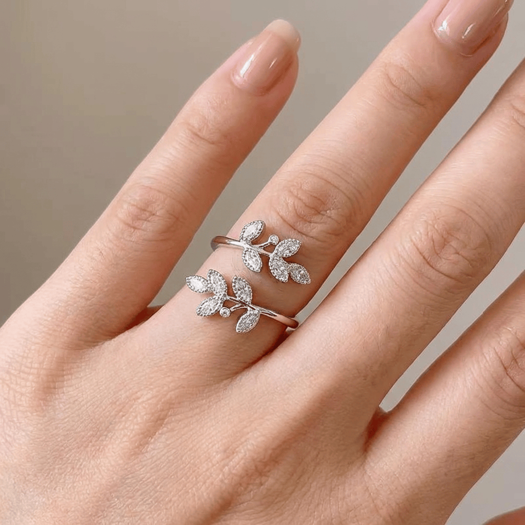 Luxury Leaf Wrap Ring