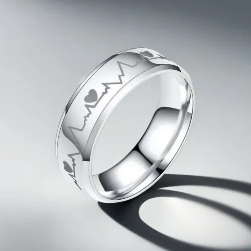 'Forever In My Heart' Silver Band Ring