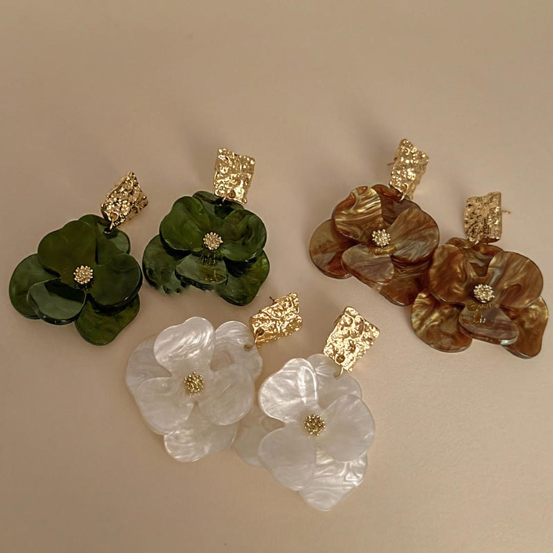 Elegant Bohemian Floral Earrings