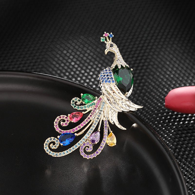 Jewelcrest Peacock Brooch