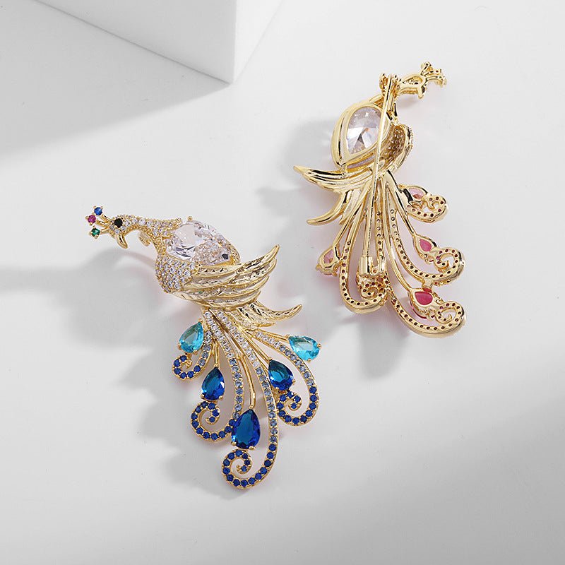 Jewelcrest Peacock Brooch
